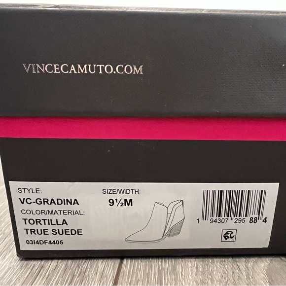BRAND NEW IN BOX - Vince Camuto Gradina Block Heel Bootie in Brown, size 9.5 - Picture 5 of 5